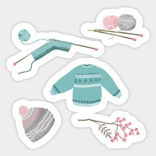 Knitting sticker pack Sticker